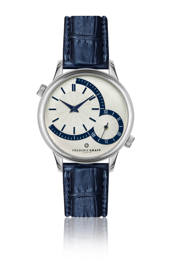 Snowdon Croco Blue Leather Watch